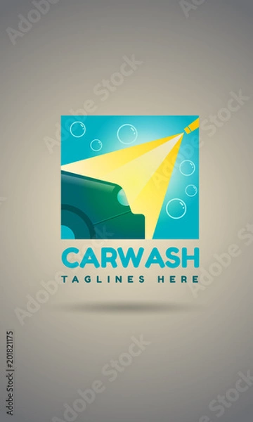 Obraz Car wash logo template design