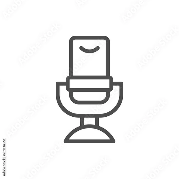 Fototapeta Table microphone line icon