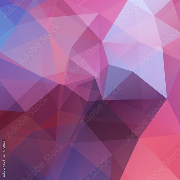 Fototapeta Background of pink, purple geometric shapes. Mosaic pattern. Vector EPS 10. Vector illustration