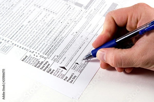 Obraz Preparing Taxes