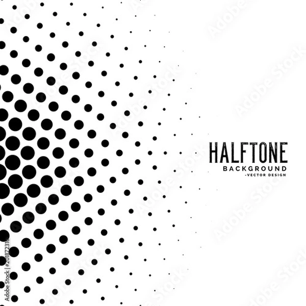 Fototapeta stylish circle haltone shape background