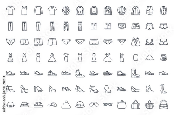 Fototapeta Clothes line icon vector pack