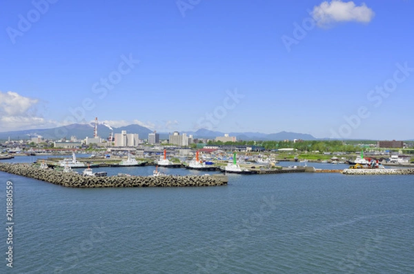 Obraz 苫小牧港　快晴
