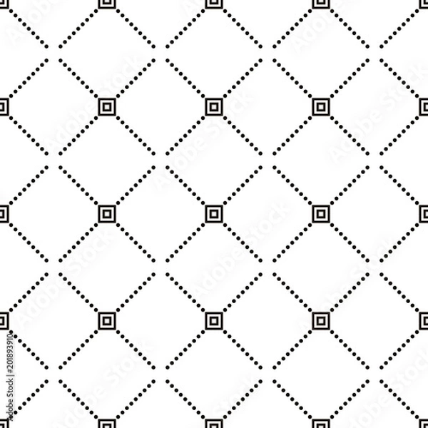 Obraz Vector seamless pattern. Modern stylish texture. Repeating geometric tiles with dotted rhombuses