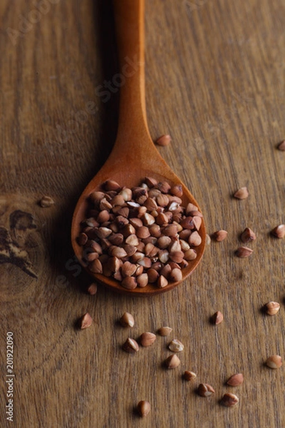 Obraz buckwheat in spoon