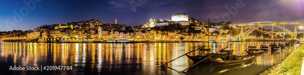 Obraz Oporto panoramic by night