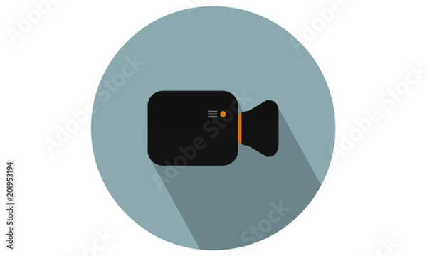 Fototapeta Video / movie Smart Camera / camcoder Vector Icon with background and shadow