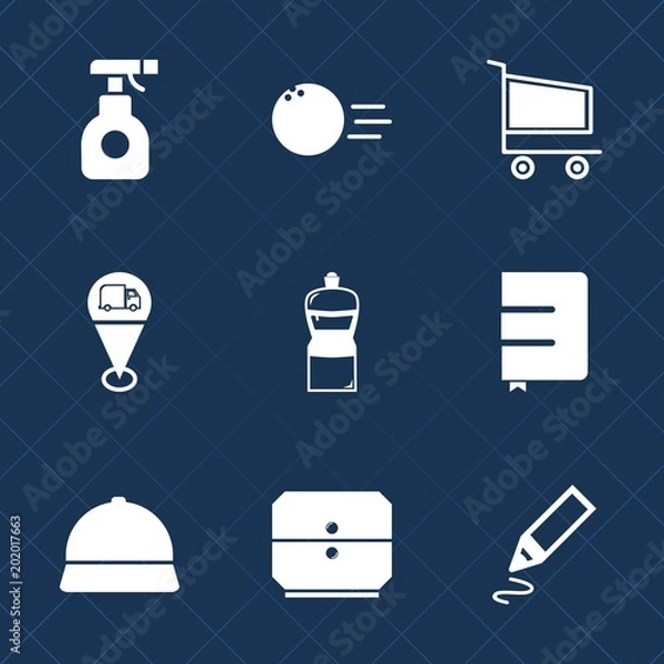 Fototapeta Premium set with fill icons. Such as market, fun, toxic, page, pesticide, pen, pointer, sprayer, broom, farm, equipment, ball, chemical, sport, hobby, sign, book, cart, map, game, cleaner, industry