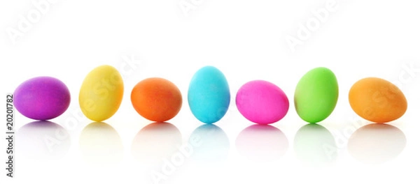 Obraz Colorful Easter eggs in a row