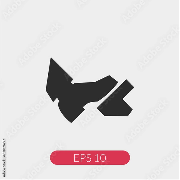 Fototapeta Gas pedal vector icon