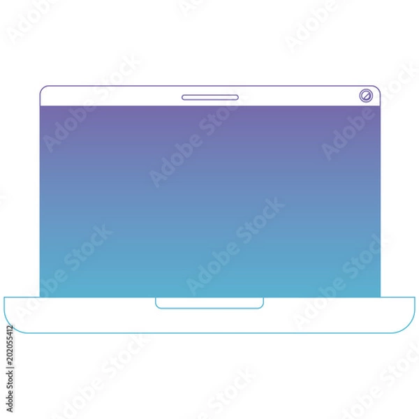 Fototapeta laptop computer isolated icon vector illustration design