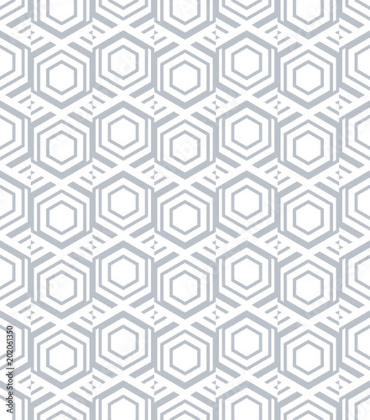 Obraz Abstract seamless pattern of hexagons and triangles.