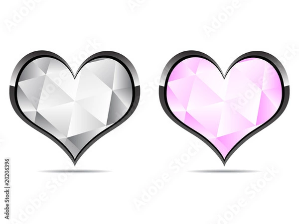 Obraz dimond hearts