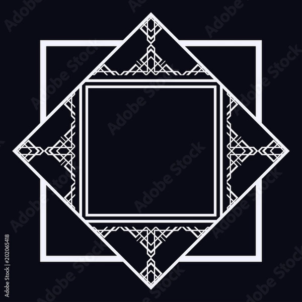 Fototapeta Art Deco frame border