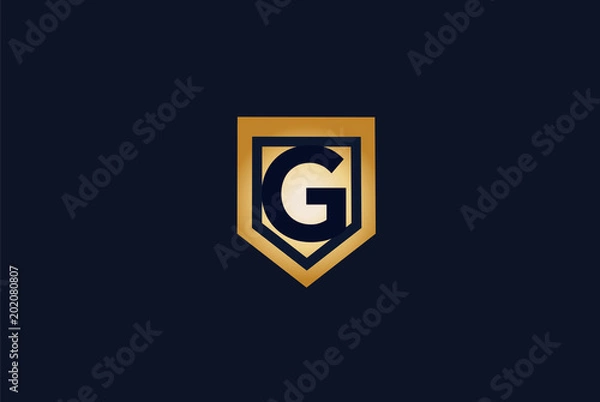 Obraz Modern Letter G Shield Logo Design Template.