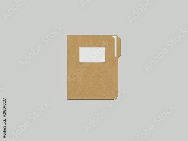 Obraz Closed cardboard folder, 3d rendering