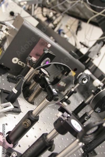 Fototapeta Optical tests in a laser research institute