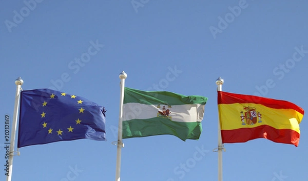 Obraz Flags Spain and Andalucia