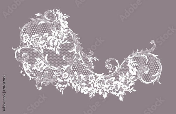 Obraz lace ornate element. vector illustration