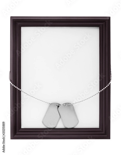 Obraz dog tag and frame