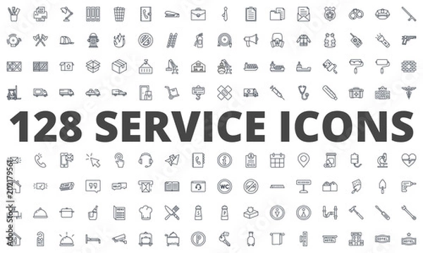 Fototapeta Service line icon vector