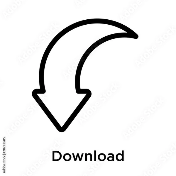 Fototapeta Download icon isolated on white background
