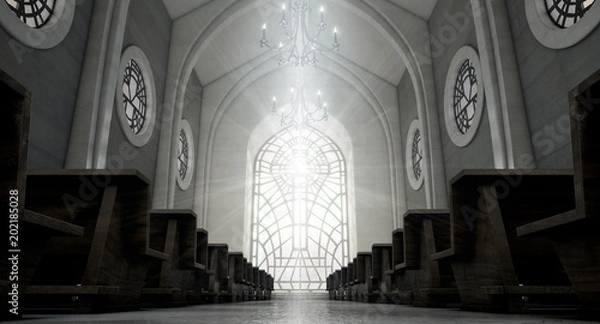 Obraz Kościół witrażowy