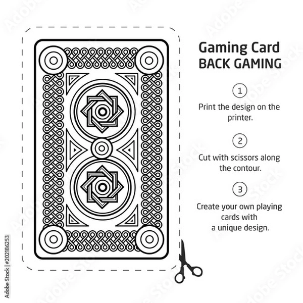 Fototapeta Card Back Abstract Pattern Background Underside