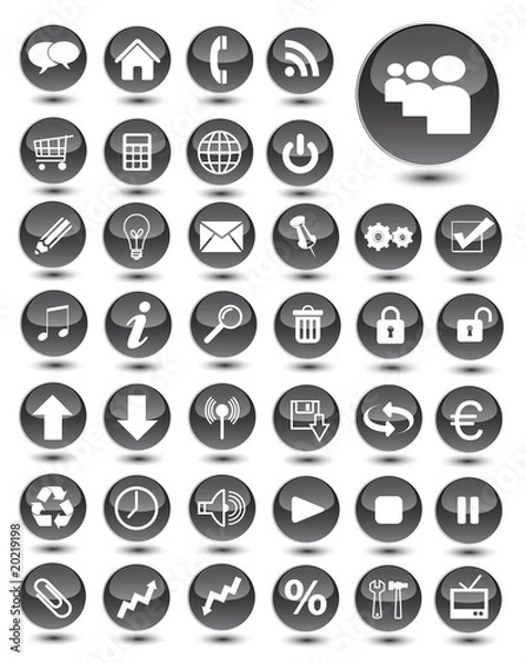 Obraz Shiny Web Icons