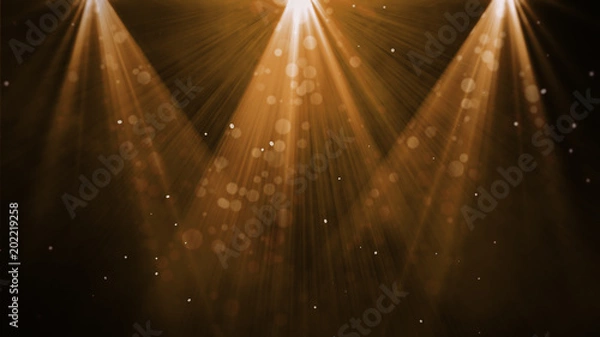 Obraz Orange background with a spotlight for night performance: abstract