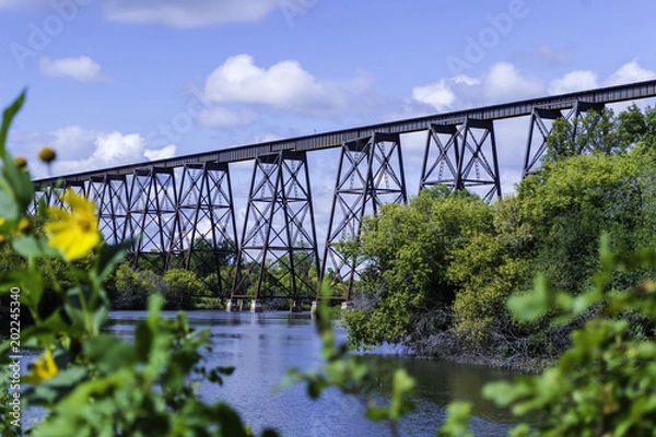 Obraz Train Bridge Over The Valley