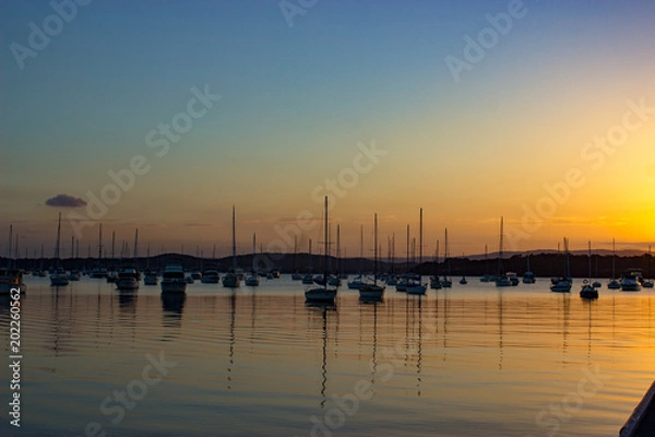 Obraz sunset in marina