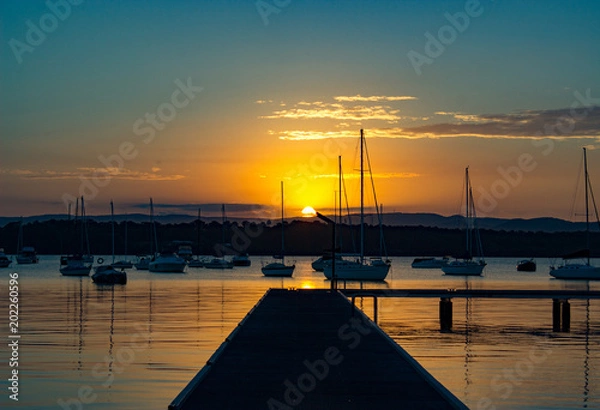 Obraz sunset in marina