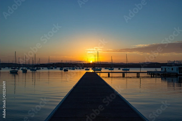 Obraz sunset in marina