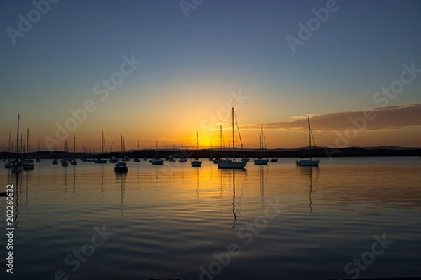 Obraz sunset in marina