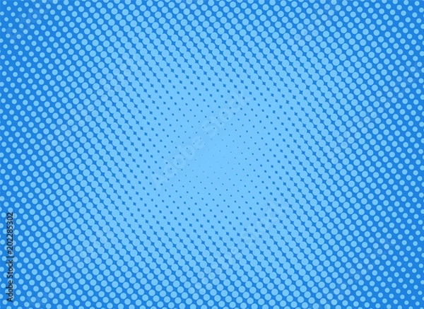 Fototapeta retro comic blue background raster gradient halftone, stock vector illustration eps 10