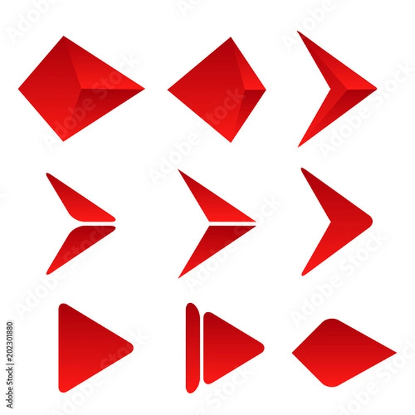 Fototapeta collection of drawn doodle arrow icon sign isolated on white background