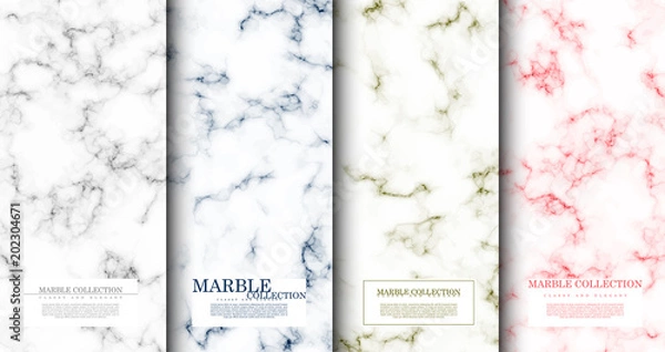 Obraz Marble collection abstract pattern texture background set vector