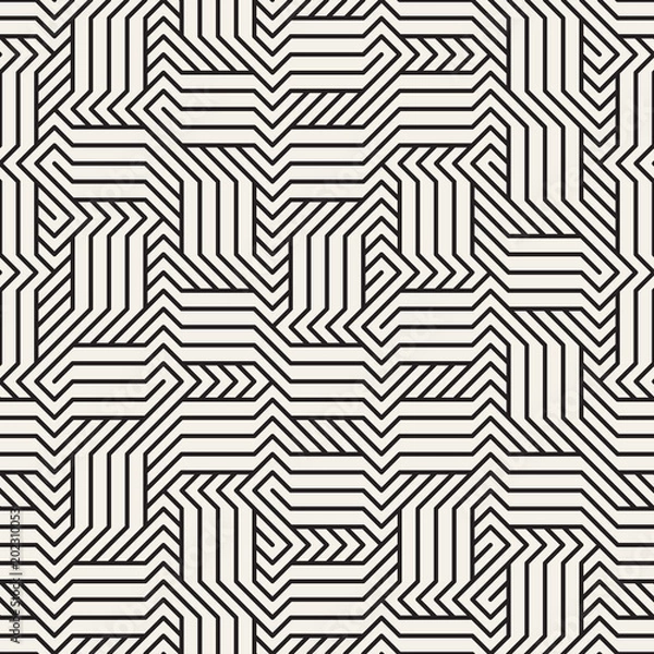 Fototapeta Vector seamless pattern. Modern stylish abstract texture. Repeating geometric tiles