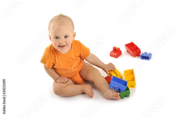 Obraz baby with blocks