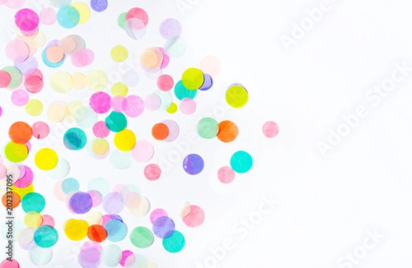 Fototapeta Colorful paper confetti composed as an arrow