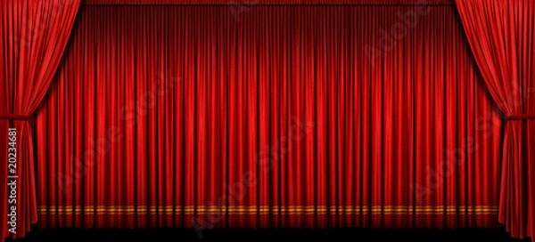 Obraz Duża czerwono -scena