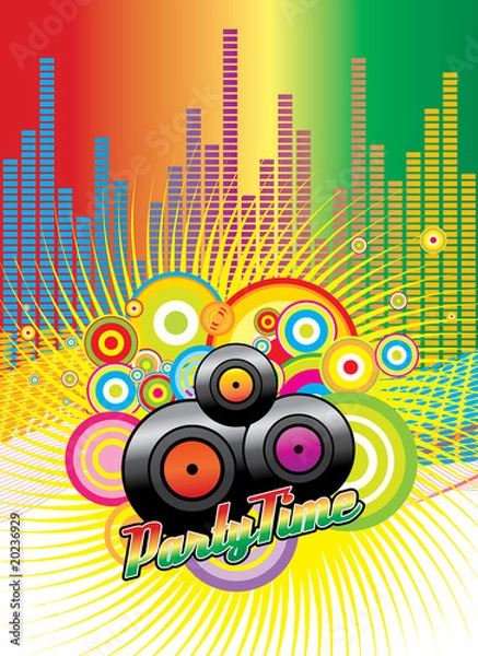 Obraz Disco Party Vector Illustration