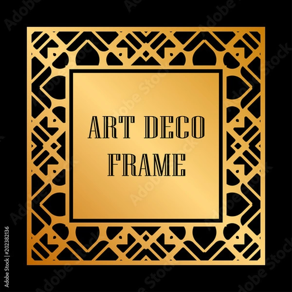 Fototapeta Art Deco frame border