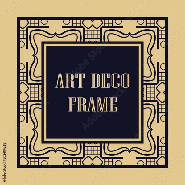 Fototapeta Art Deco frame border