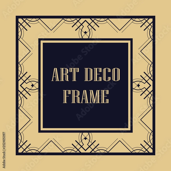 Fototapeta Art Deco frame border