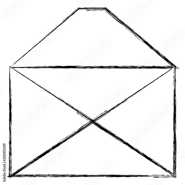 Fototapeta envelope mail isolated icon vector illustration design