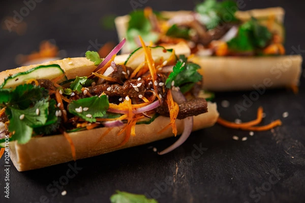 Obraz banh mi sanwdiches, close up