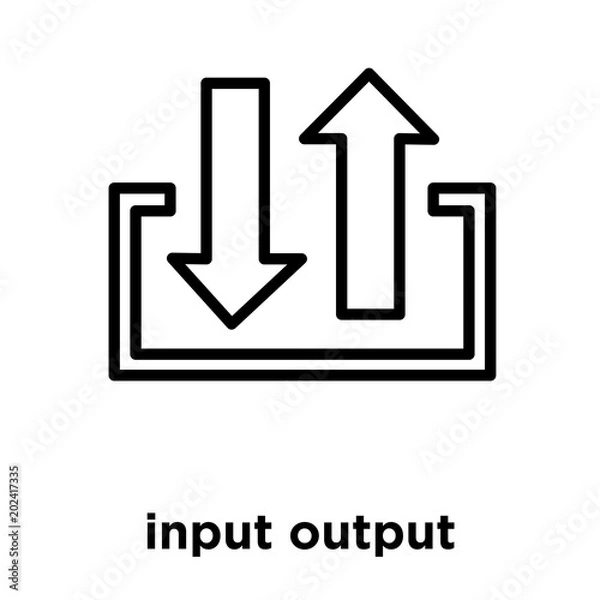 Fototapeta input output icon isolated on white background