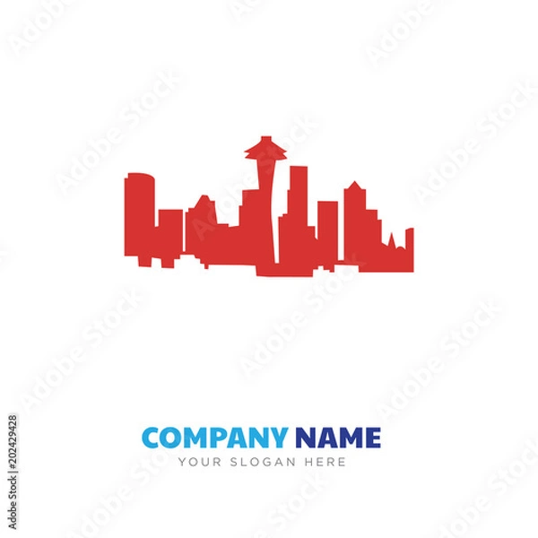 Obraz black space needle company logo design
